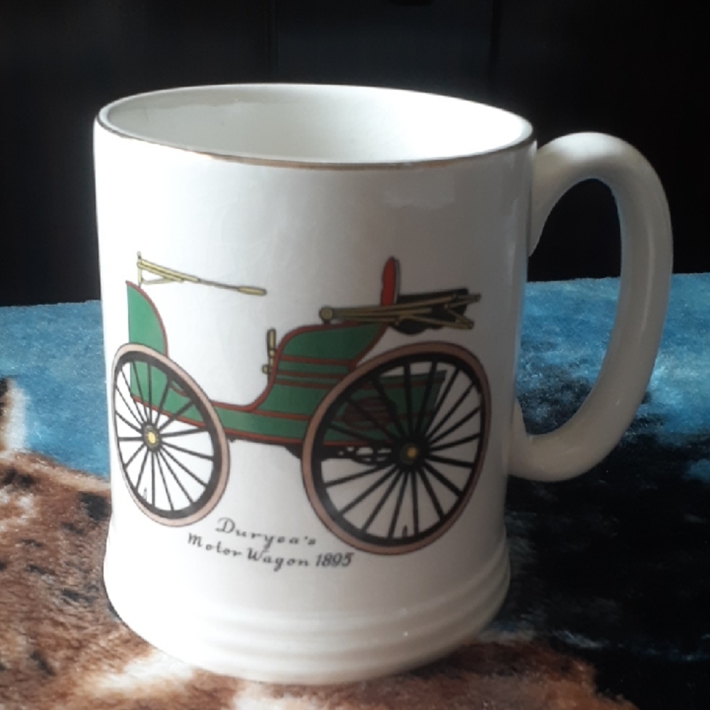 Vtg Duryea's Motor Wagon 1895 Tankard/Coffee Mug 16 Oz.